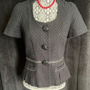 Ambition Black Detail Ladies Top